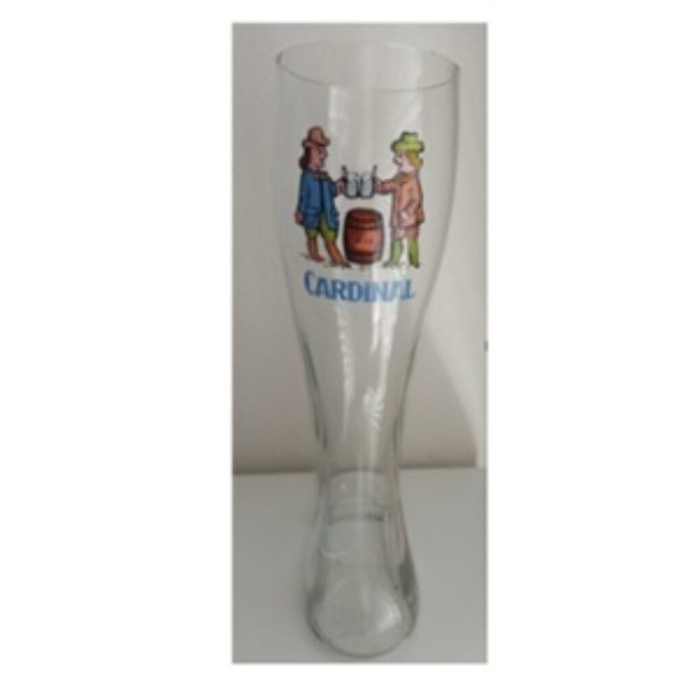 Large glass beer stein - 13.5" tall and holds 72 oz.